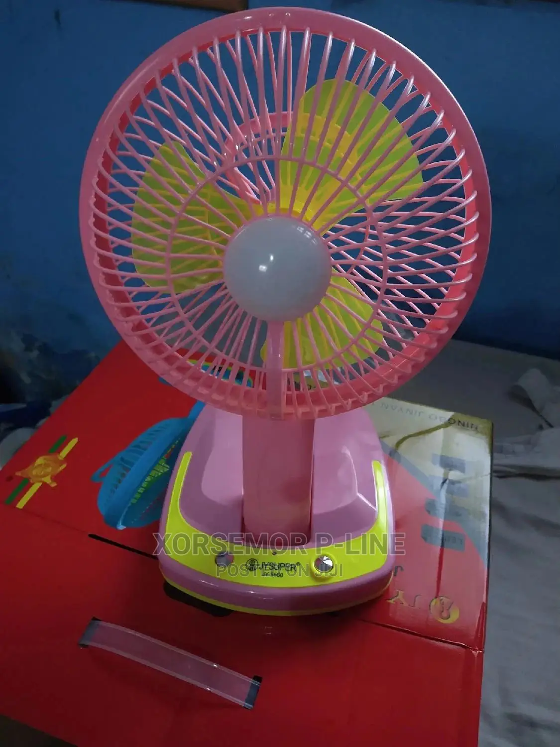 Rechargeable With LED Light Fan