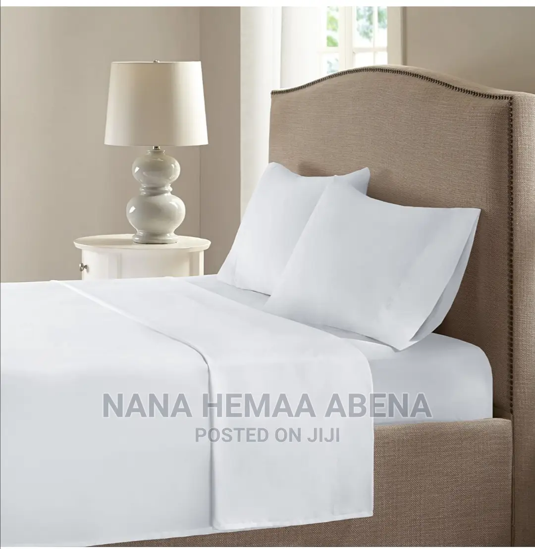 All White Queen Size Hotel Bedsheets