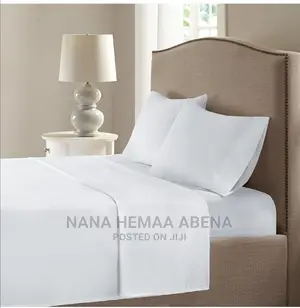 All White Queen Size Hotel Bedsheets