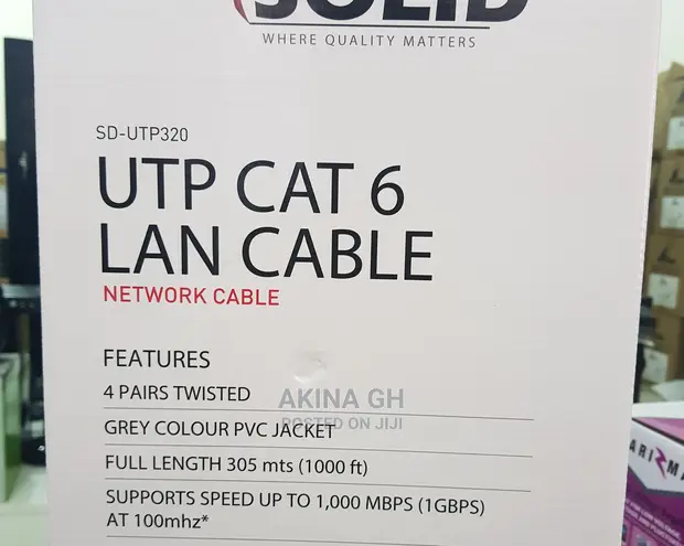 Solid Utp Cat 6 Lan Cable 305m 2