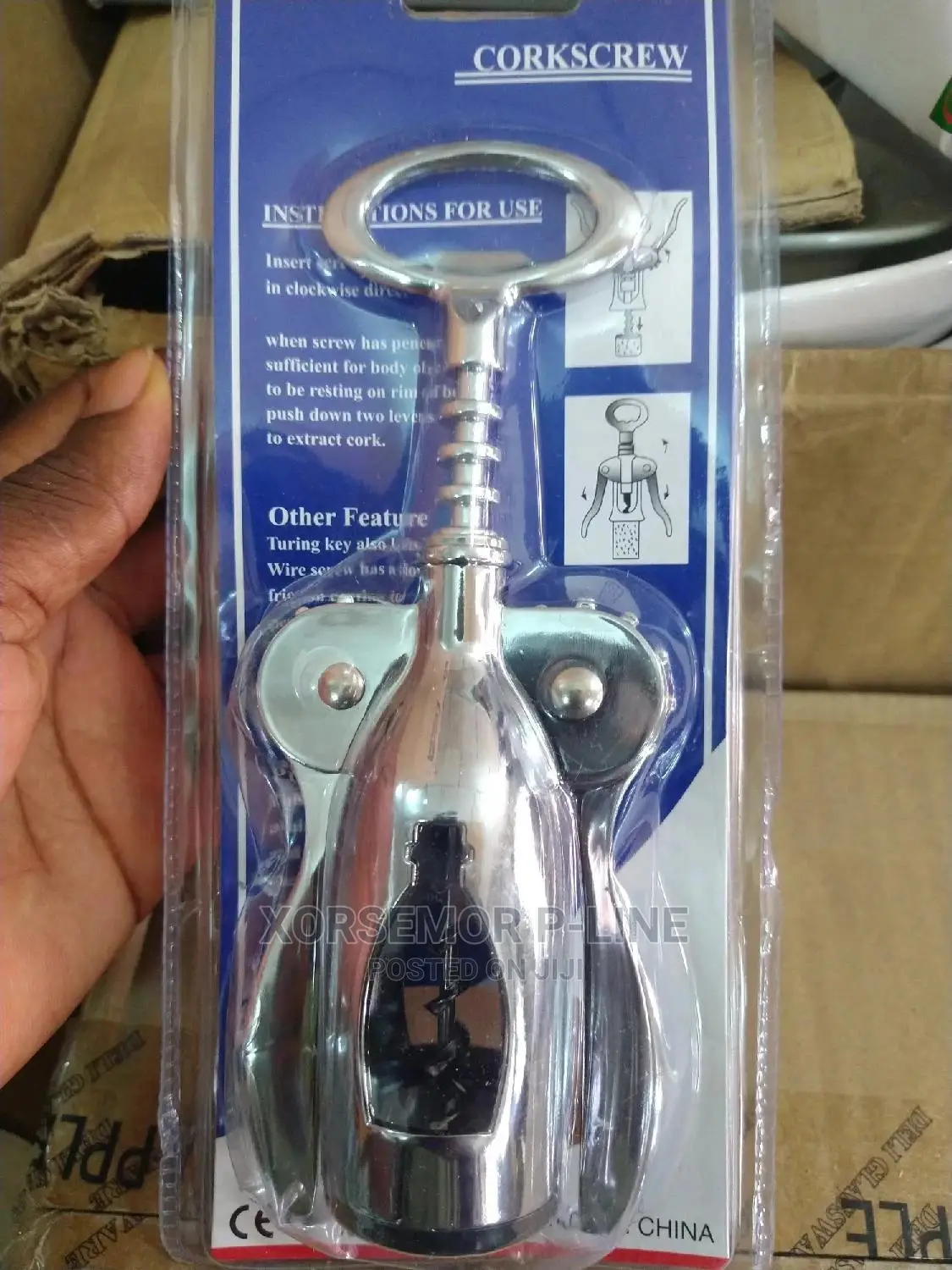 Stainless Steel Silver Corkscrew