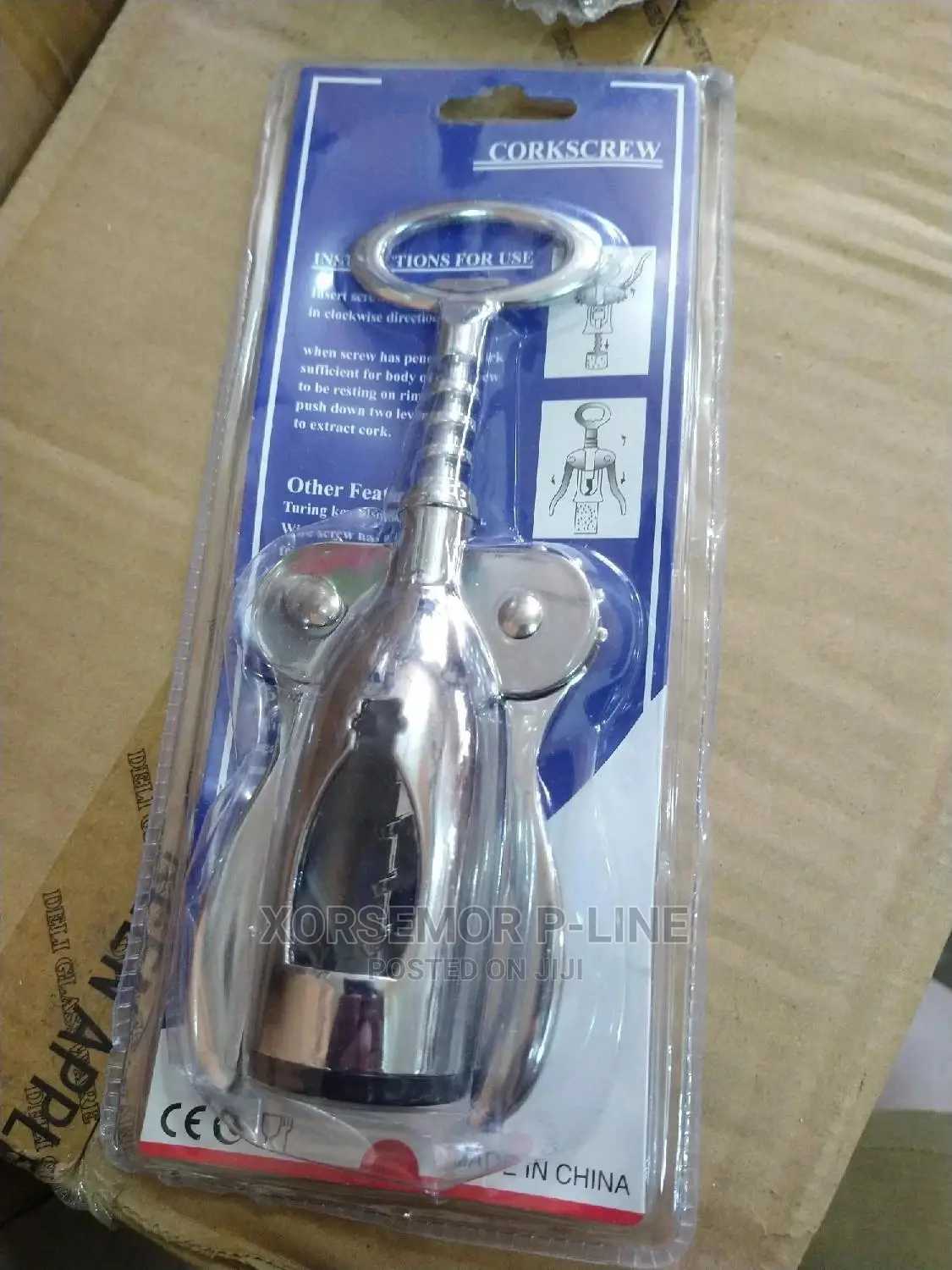 Stainless Steel Silver Corkscrew