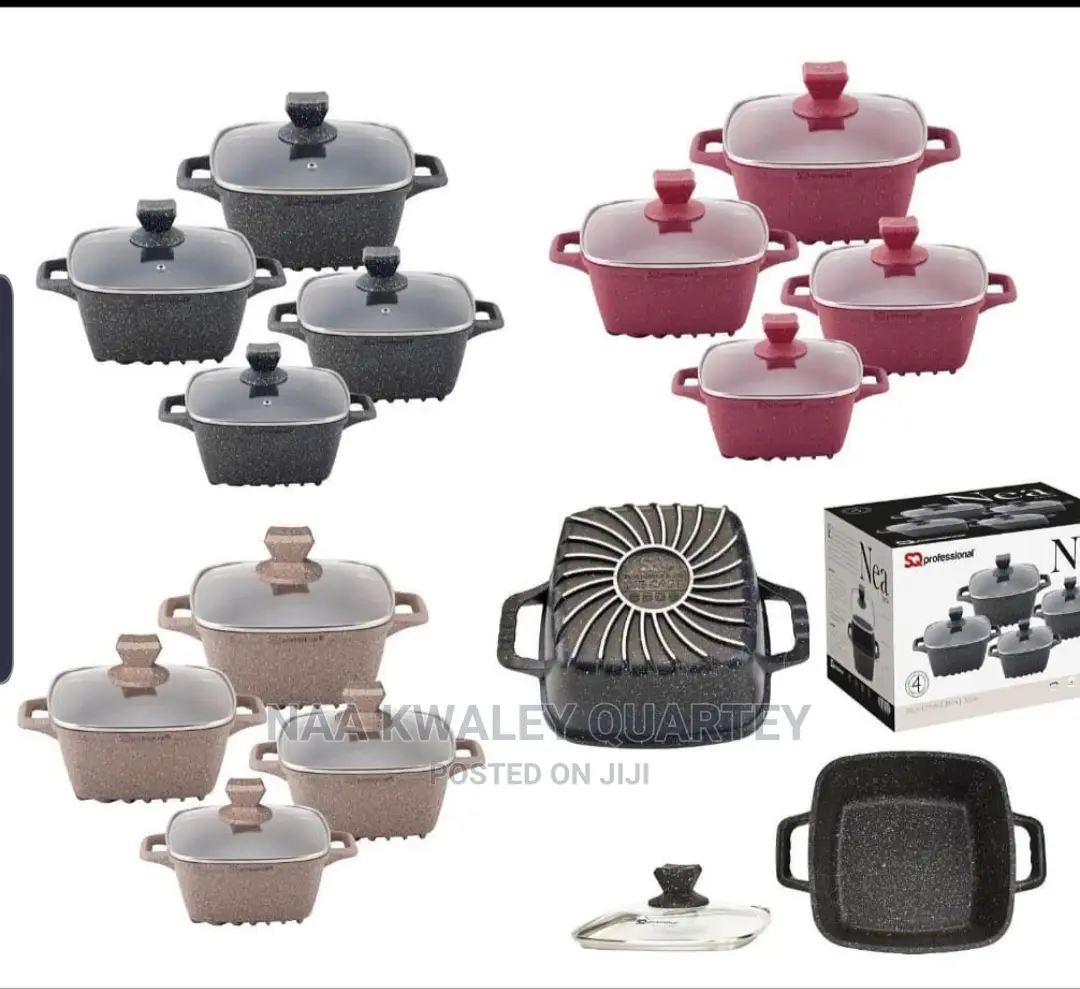 Sq Professionals 10pcs and 8pcs Nonstick Cookware Sets