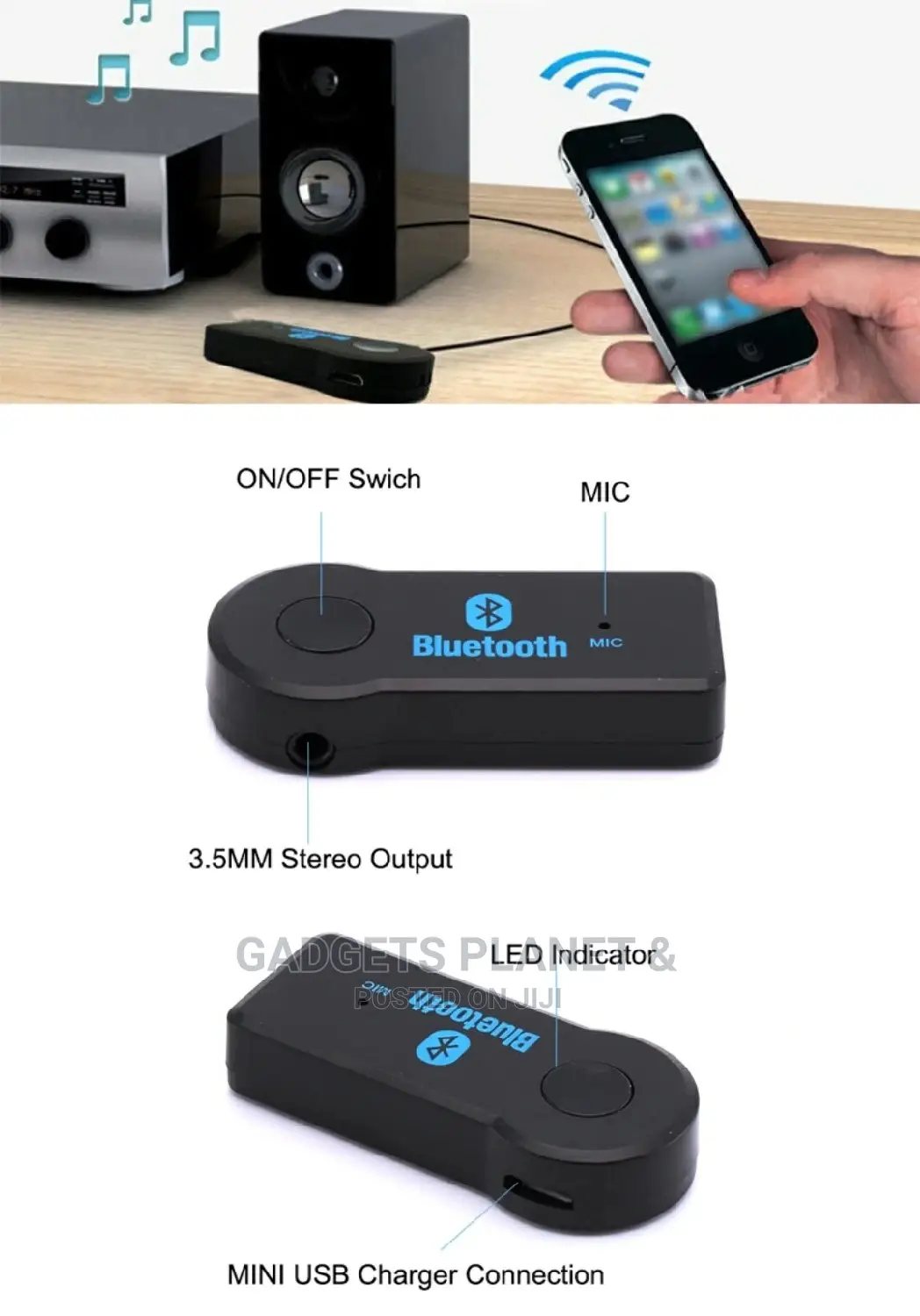 Portable Bluetooth Audio Receiver