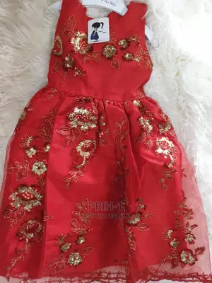 Kids Red Lace Dress