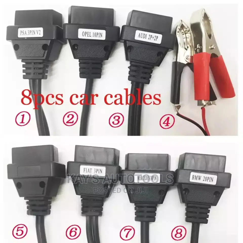 Full Set of 8 Car Diagnostic Adapters