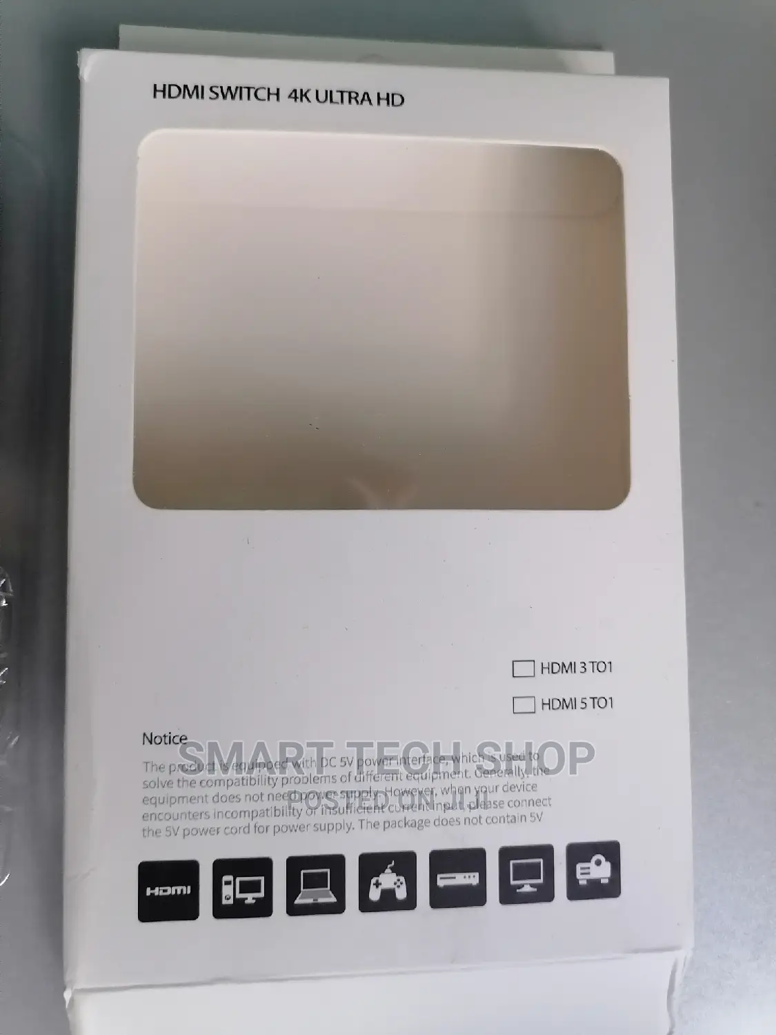 Hdmi Switch 5 to 1 Ultra HD With Remote Control