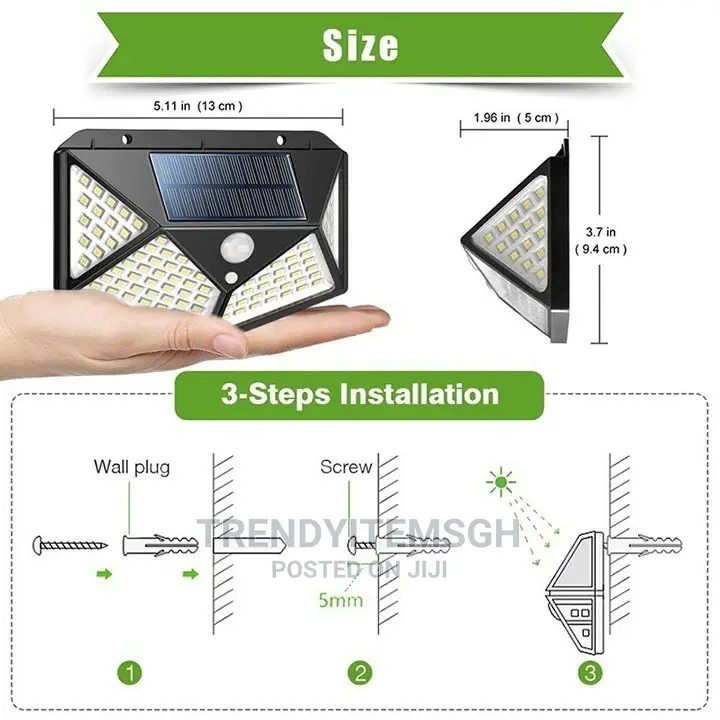 100LED Solar Light Outdoor Solar Wall Lamp