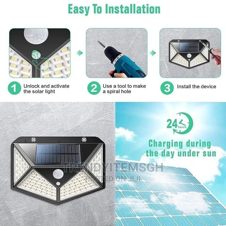 100LED Solar Light Outdoor Solar Wall Lamp