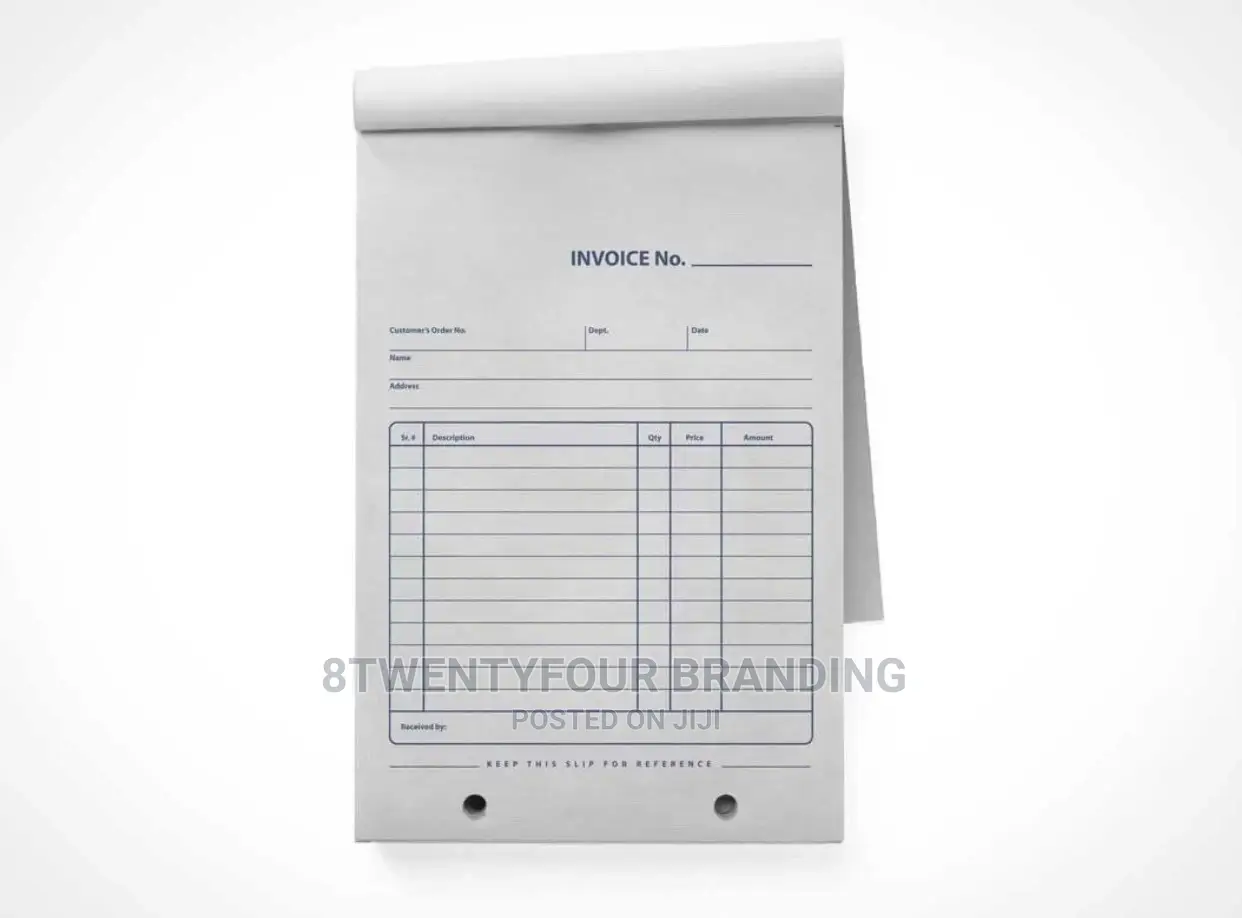 Receipt Invoice Booklets (A4 - A5 Sizes Bulk Printing Only)