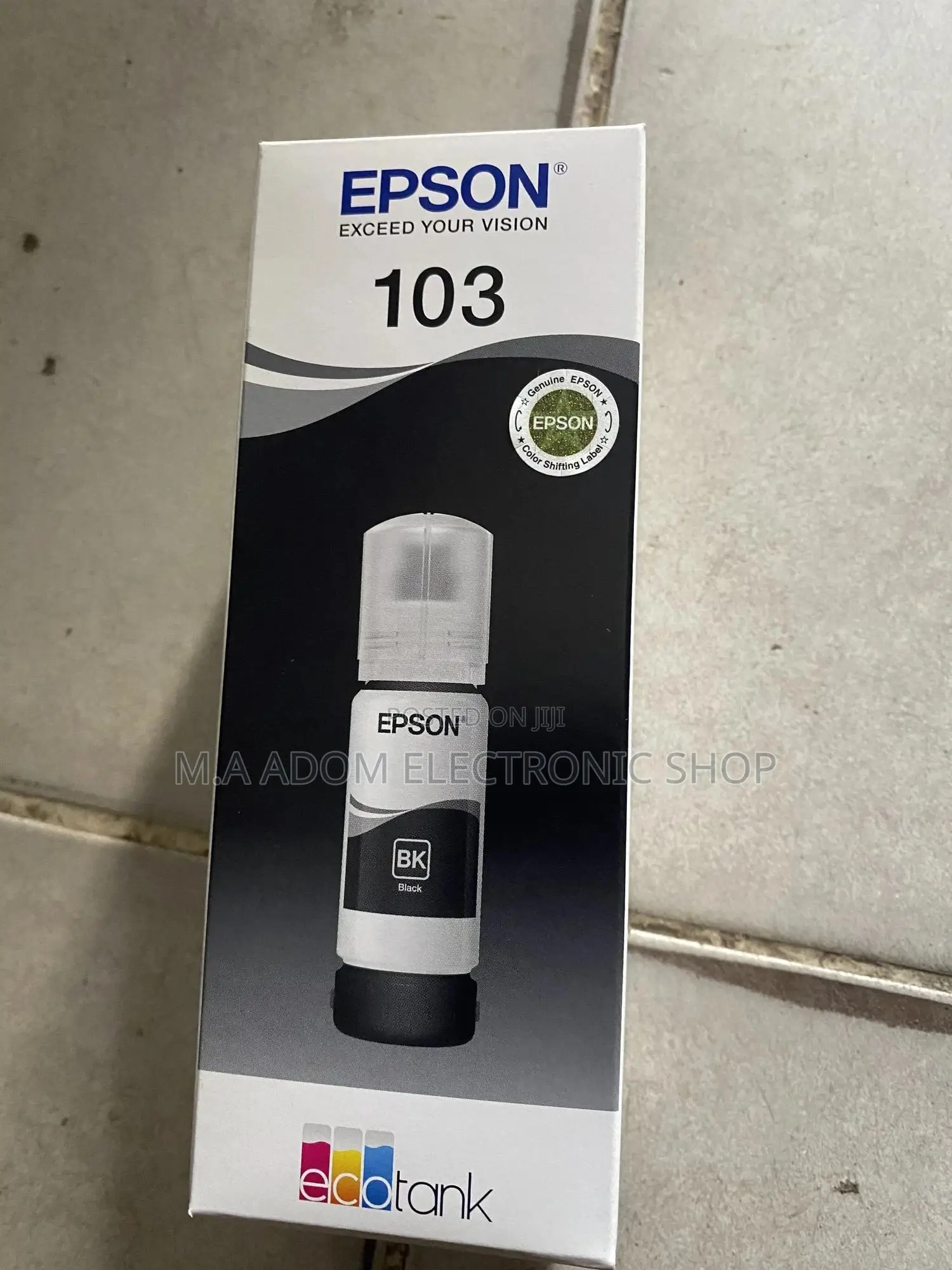 Black 103 Epson Ink(L1110/L3100/L3101/L3110/L3111/L3150/L315