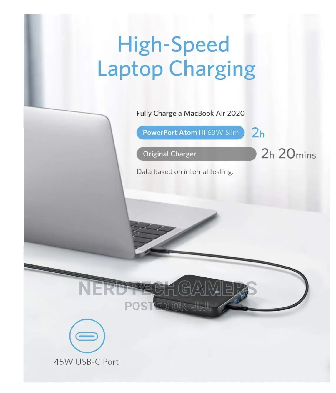 Anker 63W 4 Port PIQ 3.0 Powerport Atom III Slim Wall Charge