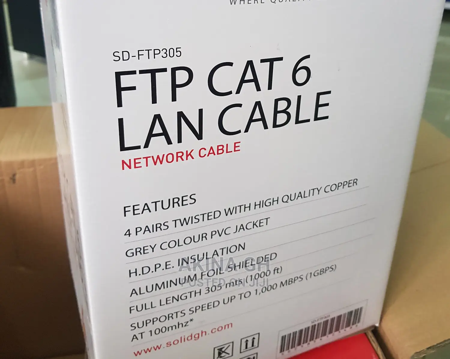 Solid FTP Cat 6 Lan Cable