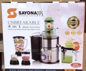 Sayonapps 4 In 1 Food Processor For Making Juicy Drink