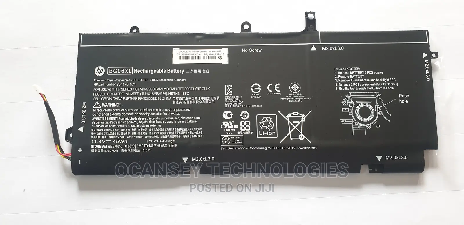 Original Hp Battery Bg06xl for Elitebook Folio 1040 G3