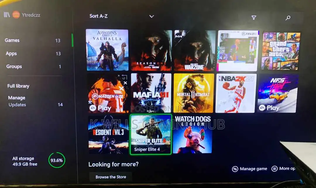 Xbox One/ Series S/X Games Account