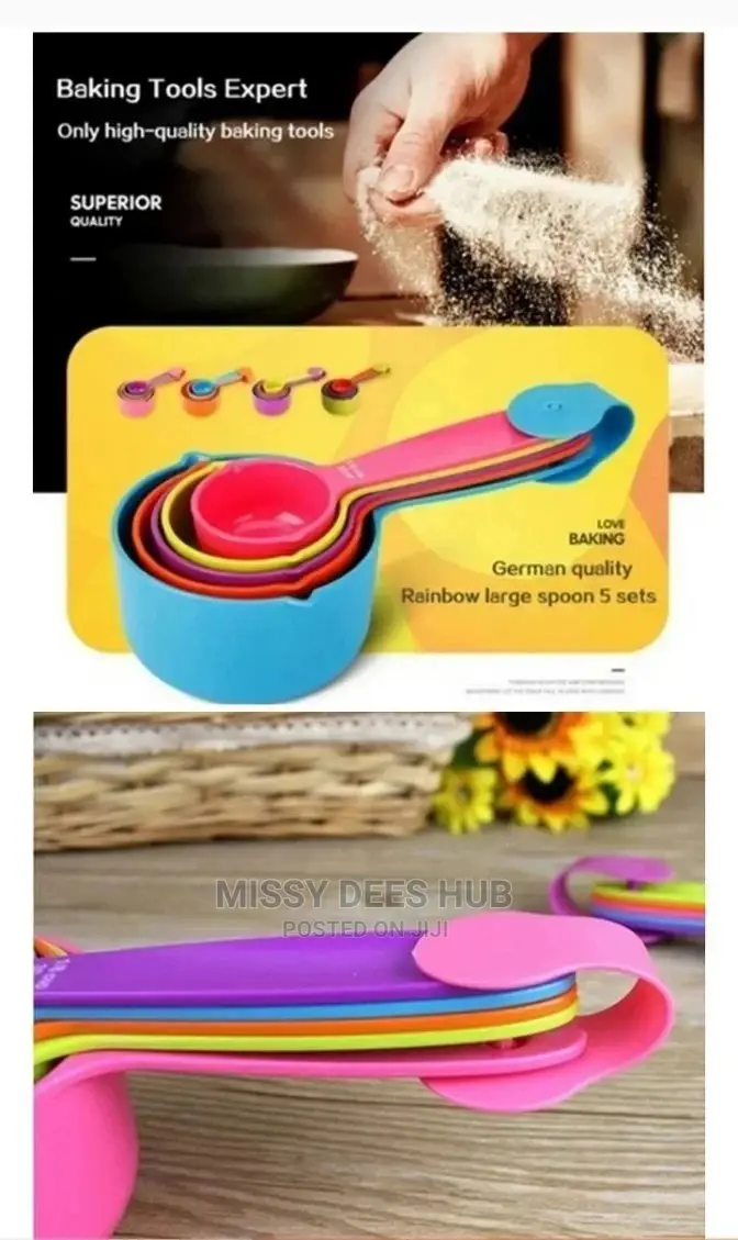 Multi-Coloured Measuring Spoons (5pcs)
