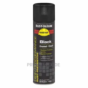 Enamel Flat Black Spray Paint, Rust Preventive