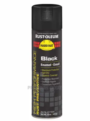 Enamel Flat Black Spray Paint, Rust Preventive