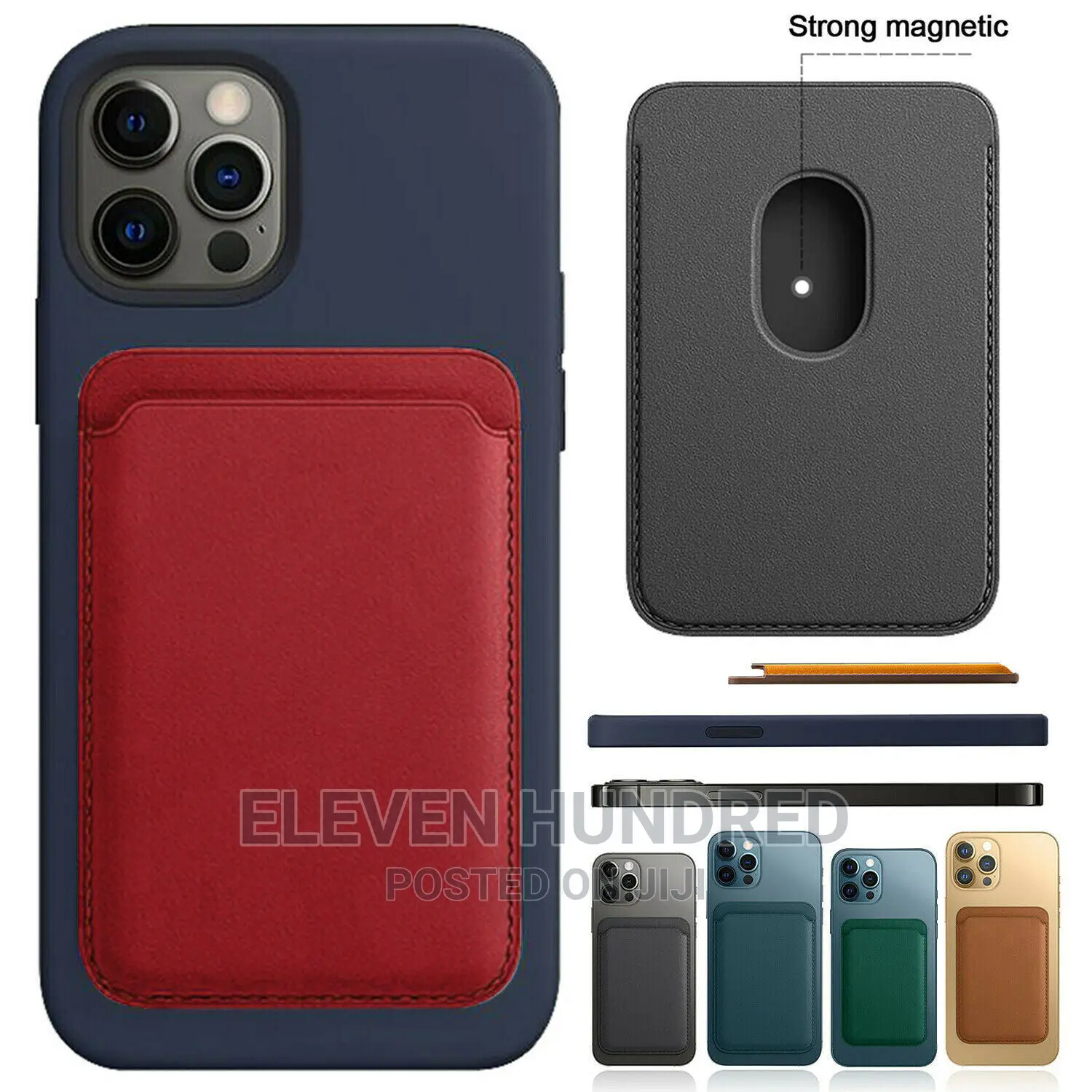 For iPhone 12/12pro/Pro Max Magnetic Card Wallet Holder