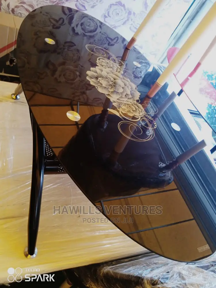 Black Glass Table