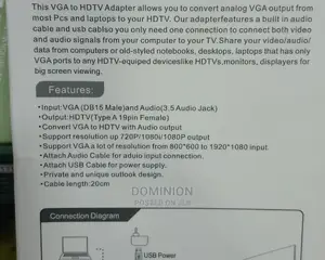 VGA to HDMI/HDTV Adapter With Audio
