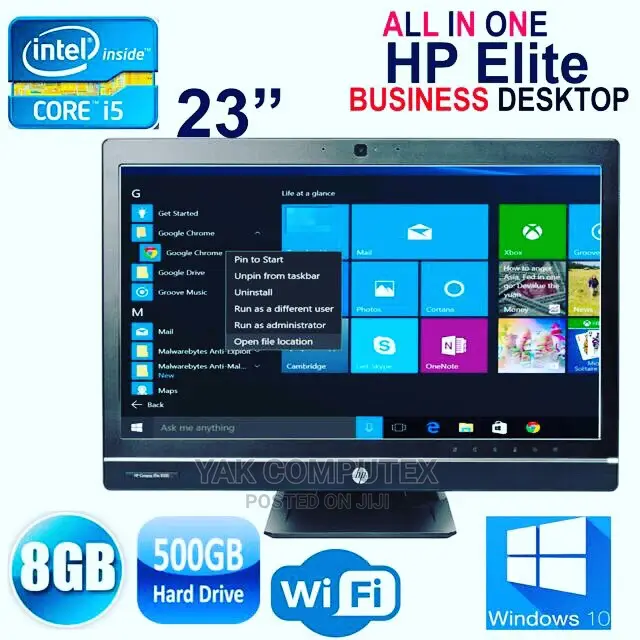 Desktop Computer HP ProOne 600 G3 8GB Intel Core I5 HDD 500GB