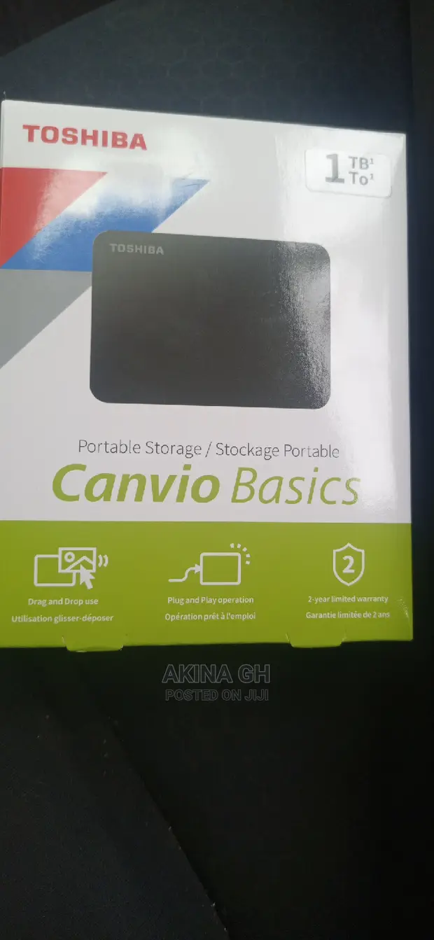 Toshiba Convio Basics 1TB Protable External HDD 2