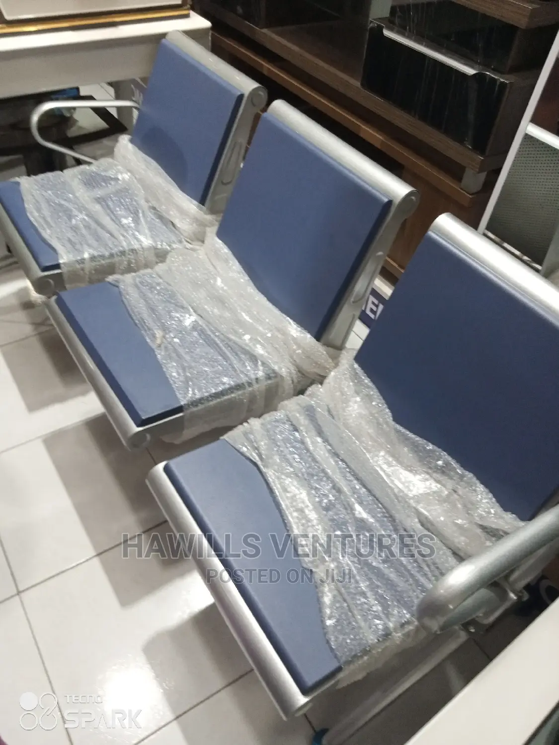 Waiting Metal Chair 3 in 1