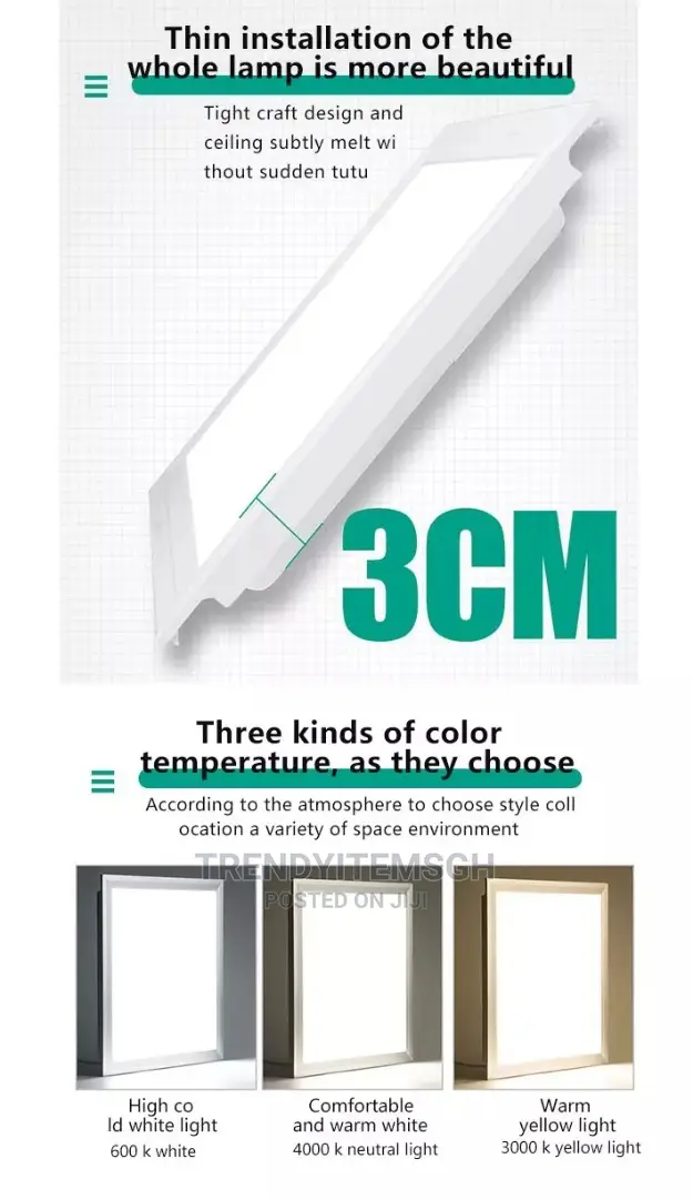 60 * 60cm Ceiling Led Flat Panel Light