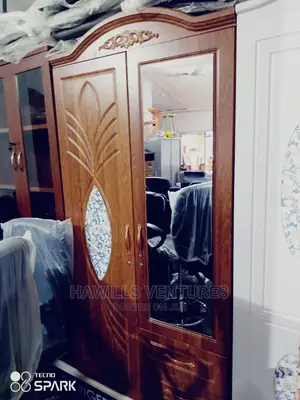 Brown Wood Wardrobe