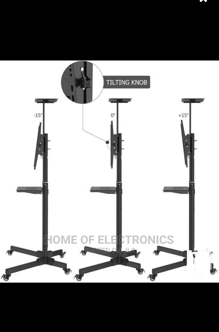 Best New*~TV Cart Rolling Trolley Mount TV Stand W/Wheels