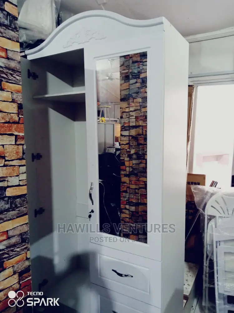 Two in One White Wardrobe Inside