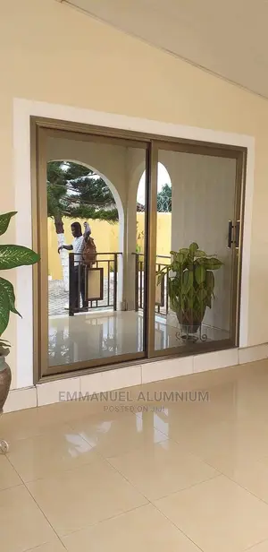 Champagne Italian Aluminum Sliding Door
