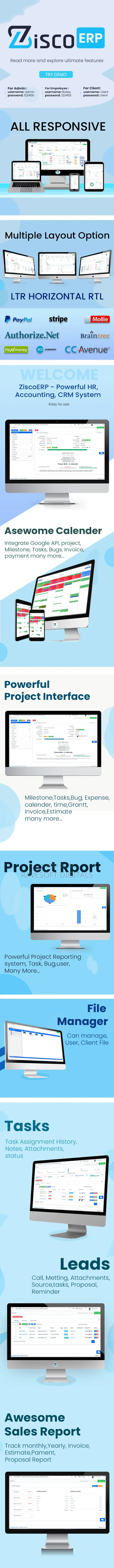 Powerful HR, Accounting, CRM System