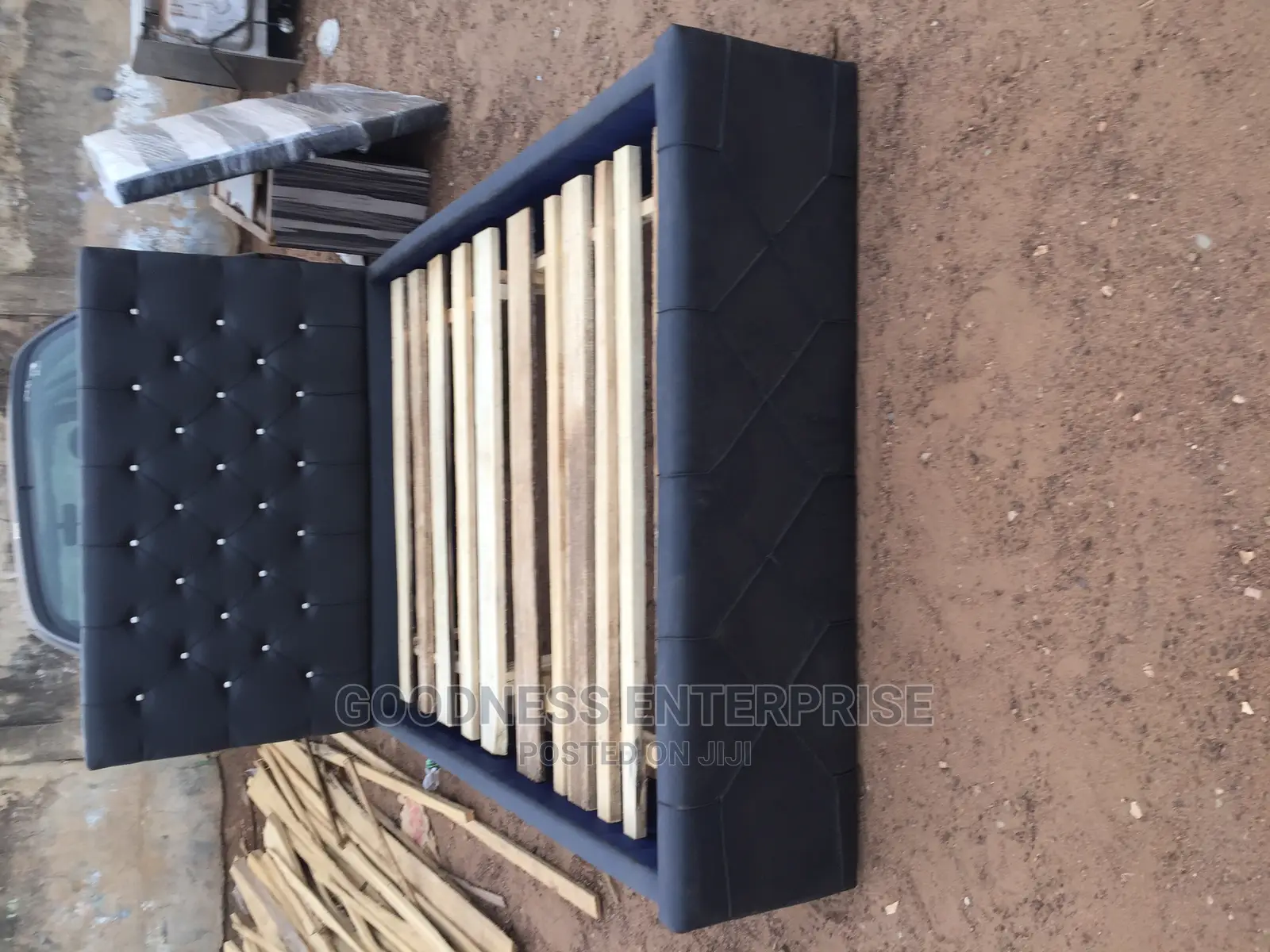 Brand New Double Black Leather Bed Frame