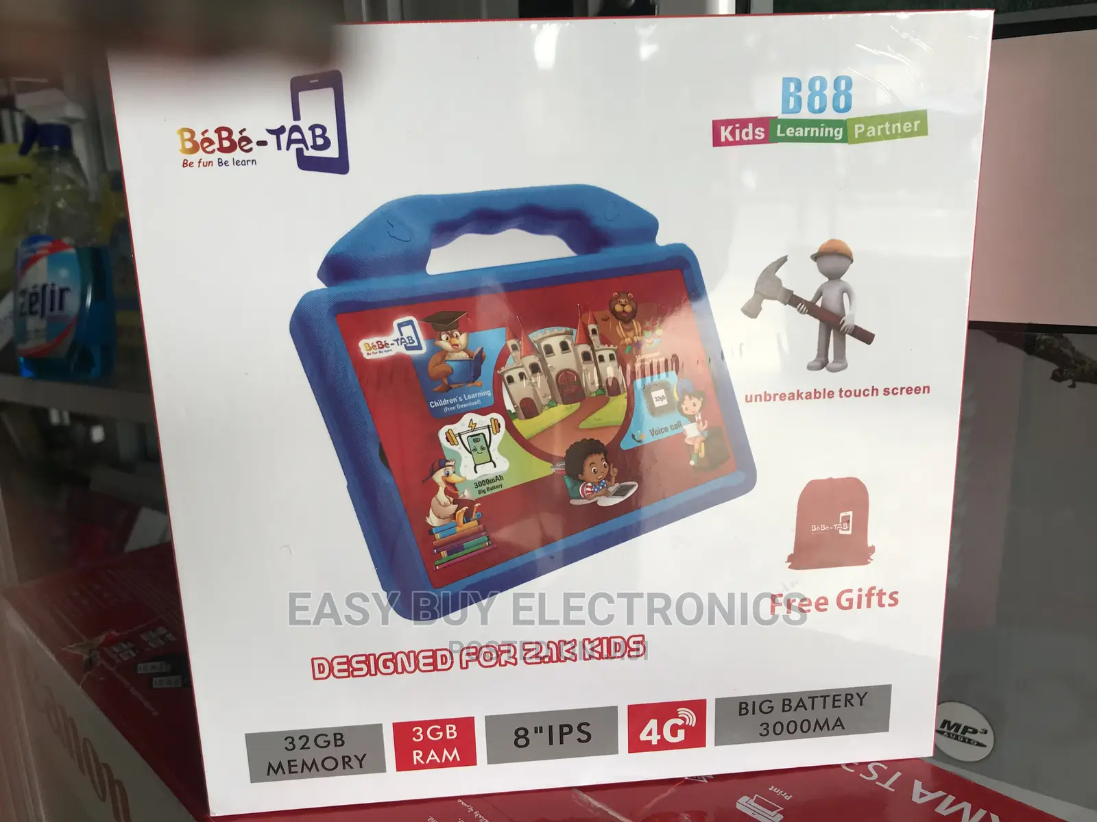 Educational Tablet Kids B88 - 4G 32gb 3ram
