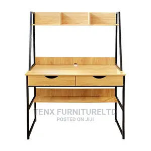 Computer Desk Wooden Light Brown