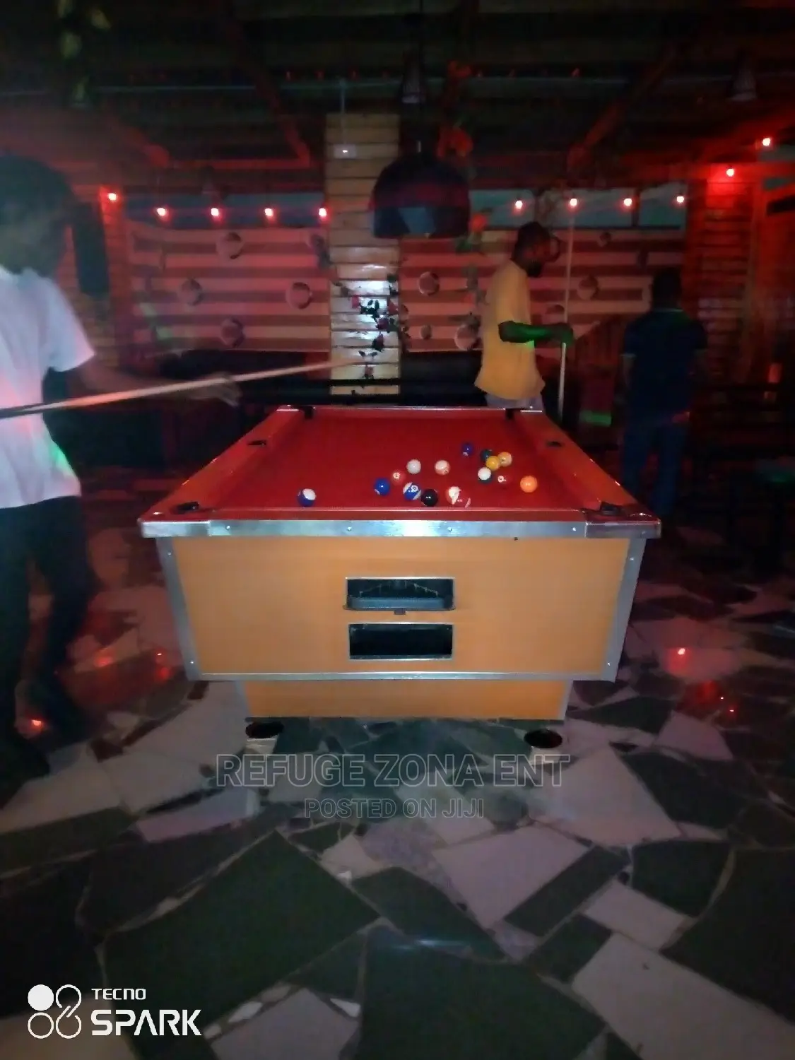 Coin Operated Marble Pool Table