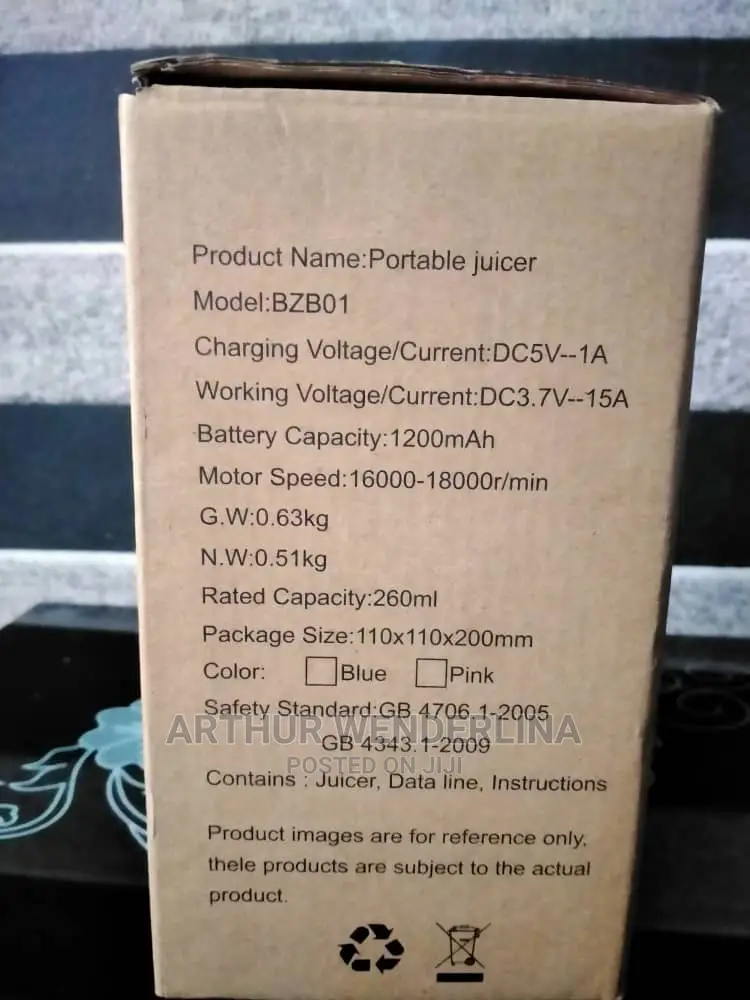 Quality Rechargeable Portable Juicer Cup Fruits Blender