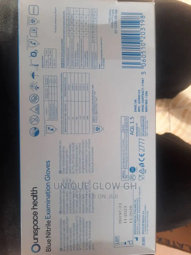 Nitrile Blue Powder Free Gloves