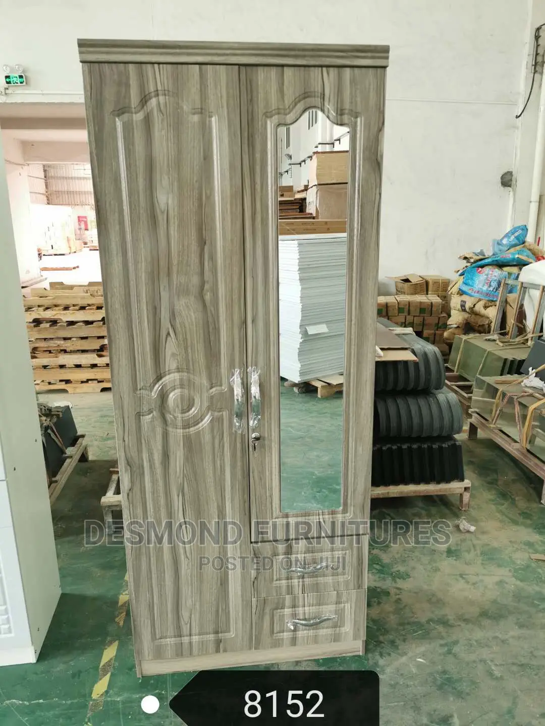 Two Doors Wardrobe With a Mirror