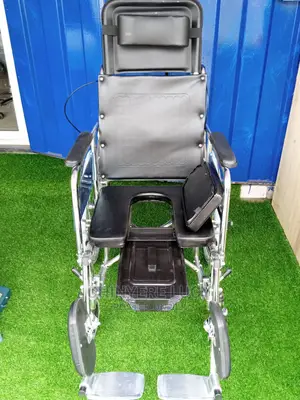 Long Back Commode Wheelchair, (Abs Commode)