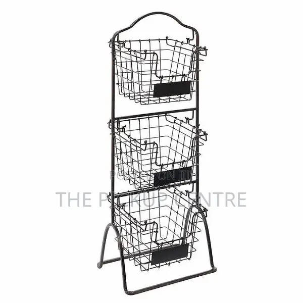 4 Tier Metal Floor Standing Fruit/Home Storage Market Basket