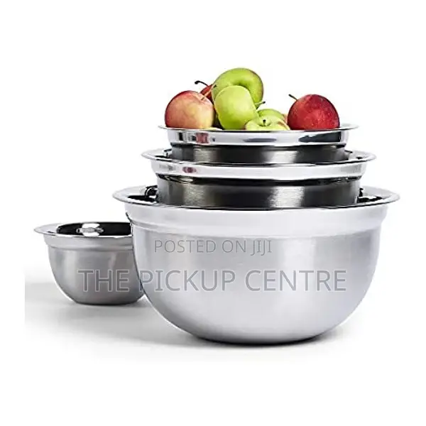 Basic Essentials 4 Piece Stainless Steel Mixing Bowl Set
