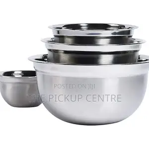 Basic Essentials 4 Piece Stainless Steel Mixing Bowl Set