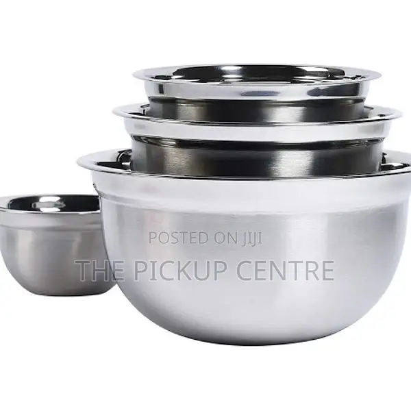 Basic Essentials 4 Piece Stainless Steel Mixing Bowl Set