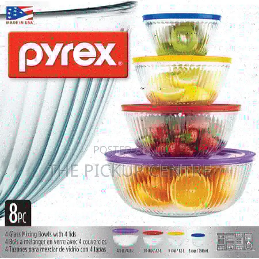 Pyrex Smart Essential 8-Piece Mixing Bowl Set