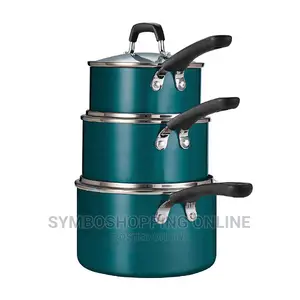 Tramontina 6-Piece Stackable Nonstick Sauce Pan Set .