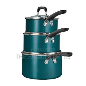 Tramontina 6-Piece Stackable Nonstick Sauce Pan Set .